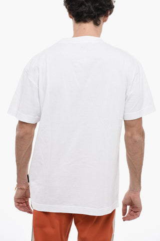 Crew-Neck Cotton T-shirt with Gradient Print