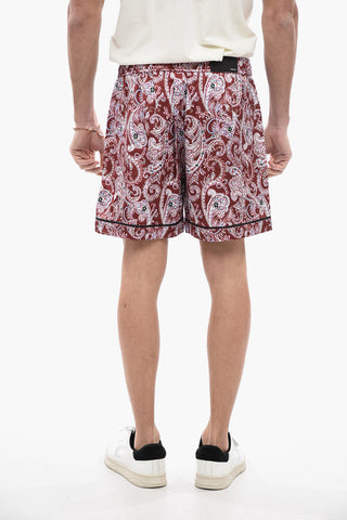 Paisley-Motif Shorts with 2-Pockets