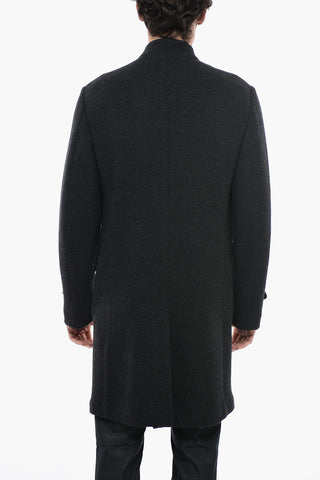 Halflined Single Breasted Wool Coat