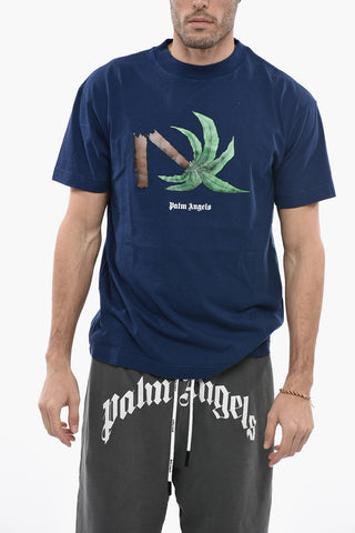Cotton Crew-Neck T-shirt with Print