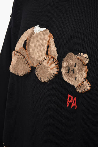 Wool BEAR Sweater with Contrasting Crewneck