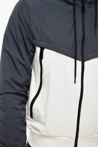 CC COLLECTION Two Tone DOMIN Hoodie with Nylon Detail