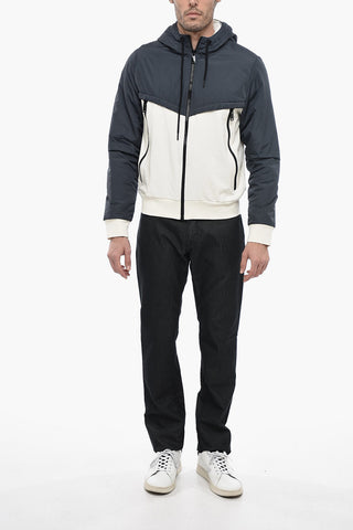 CC COLLECTION Two Tone DOMIN Hoodie with Nylon Detail