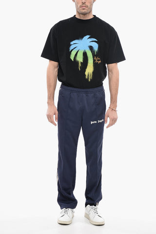 Slim Fit Track Pants with Contrasting side Bands