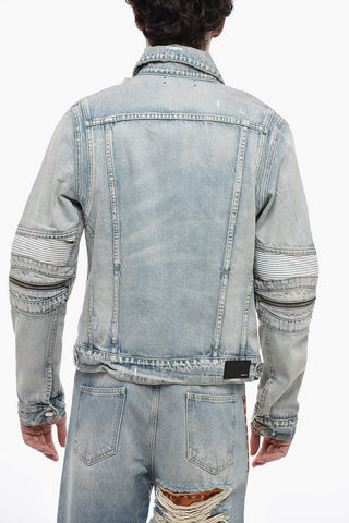 Biker MX2 TRUCKER Denim Jacket with Silver button