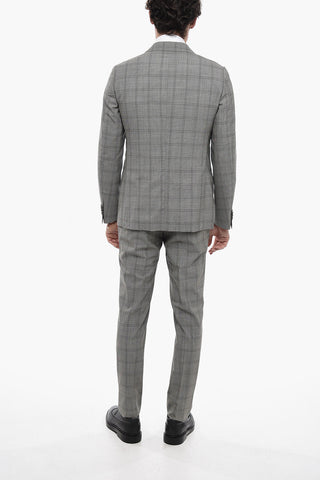 CC COLLECTION 3-Piece District Check Wool Suit