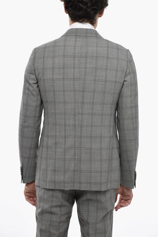 CC COLLECTION 3-Piece District Check Wool Suit