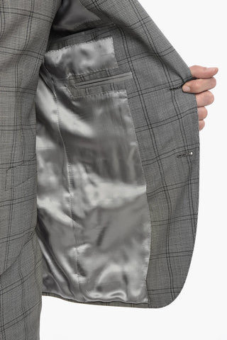 CC COLLECTION 3-Piece District Check Wool Suit
