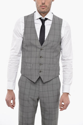 CC COLLECTION 3-Piece District Check Wool Suit