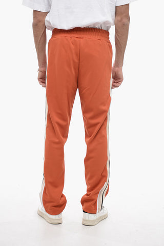 Track Pants with Contrasting side Bands and Ankle Zip