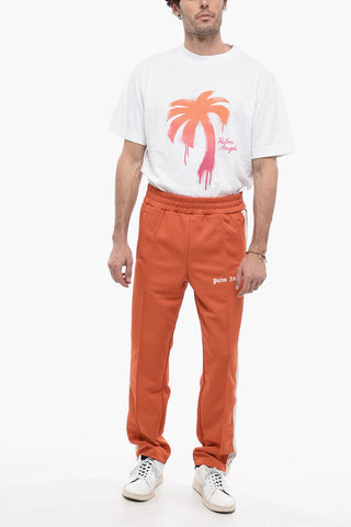 Track Pants with Contrasting side Bands and Ankle Zip