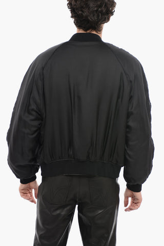 Embroidered Silk RABBIT Padded Bomber Jacket