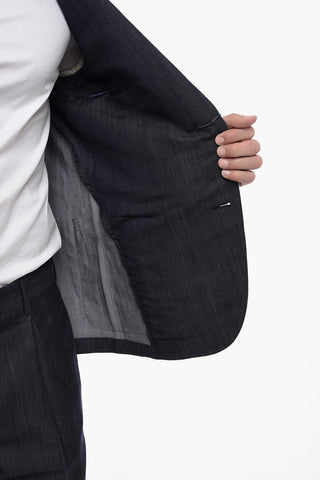 Abito Sfoderato GATE in Misto Lino con Tasche a Toppa
