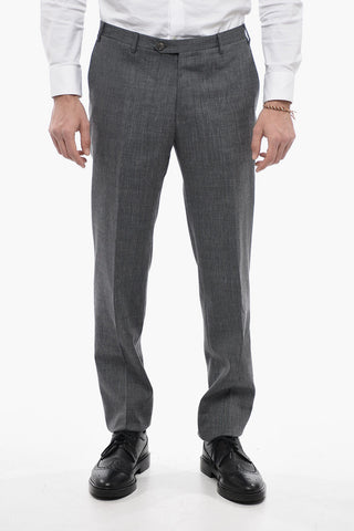 CC COLLECTION Pin Check Unlined Suit with Patch Pockets