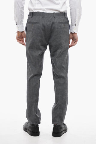 CC COLLECTION Pin Check Unlined Suit with Patch Pockets