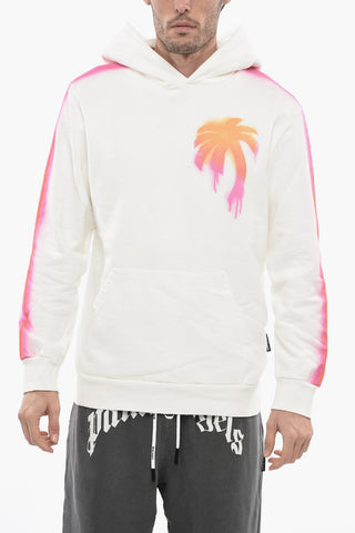 SPRAYED PALM Hoodie Sweatshirt with Multicolored Print