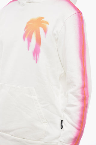SPRAYED PALM Hoodie Sweatshirt with Multicolored Print