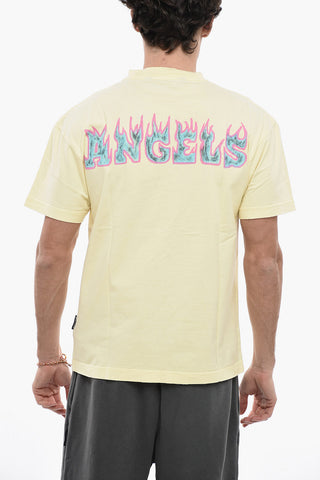 T-Shirt Girocollo con Stampa Logo Flames