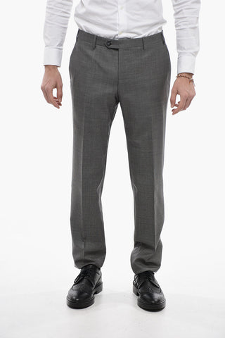 Virgin Wool ACADEMY Suit with Hopsack Pattern