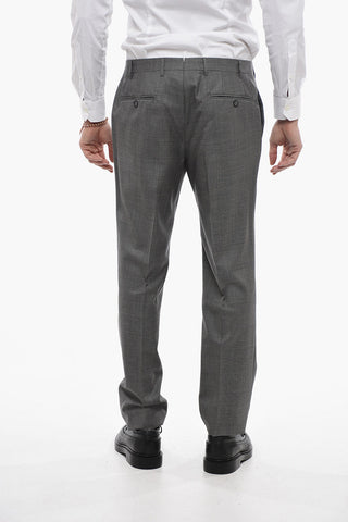 Virgin Wool ACADEMY Suit with Hopsack Pattern