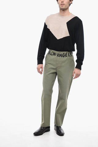 Pantaloni Tapered Fit con Effetto Distressed