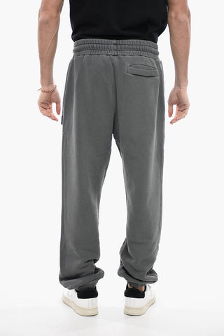 Cotton Joggers with Gothic Print