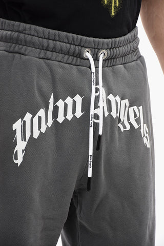 Cotton Joggers with Gothic Print