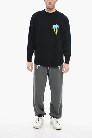 Crew-Neck Oversized T-shirt with Sprayed Logo