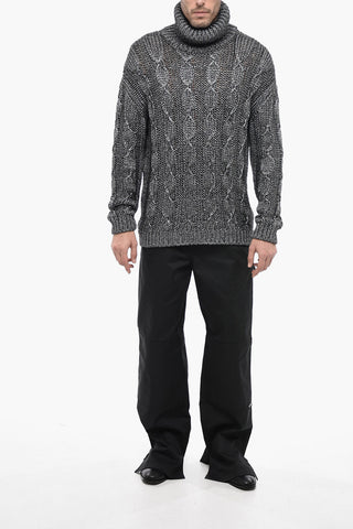 Turtleneck Aran Lurex Pullover