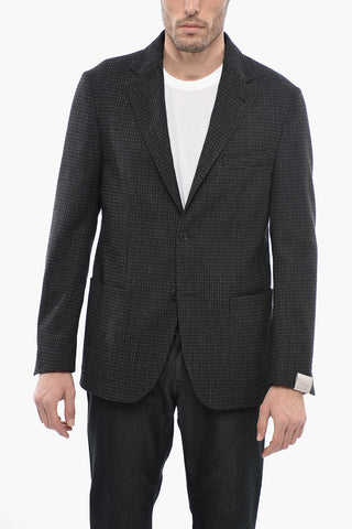 T-PROJECT Blazer in Misto Lana con Dettagli in Tessuto Tecnico