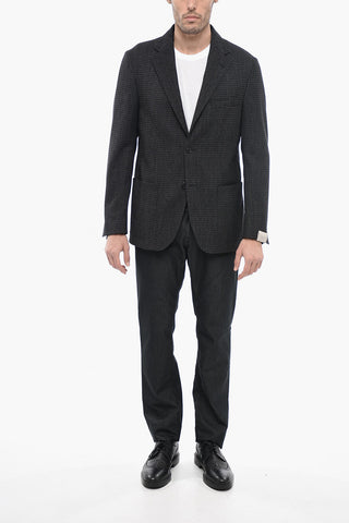 T-PROJECT Blazer in Misto Lana con Dettagli in Tessuto Tecnico