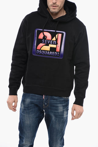 Solid Color 24 SEVEN COOL Hoodie with Embossed Detail