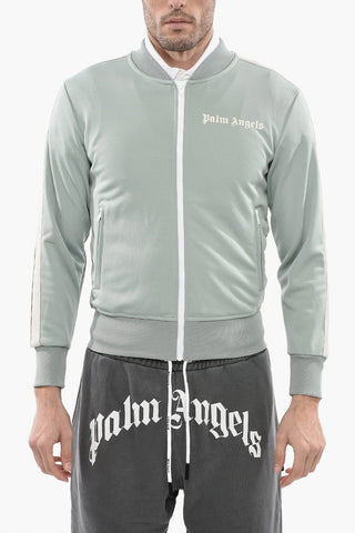 Slid Color Track Sweatshirt with Zipped Closure