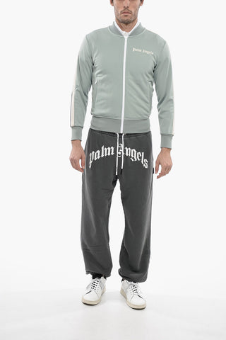 Slid Color Track Sweatshirt with Zipped Closure
