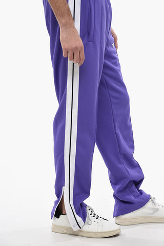 Track Pants with Contrasting side Bands and Ankle Zip