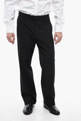 Wool Blend Tapered Fit Pants