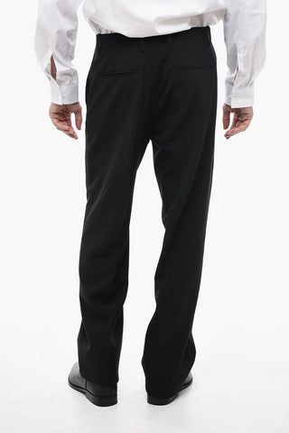 Wool Blend Tapered Fit Pants