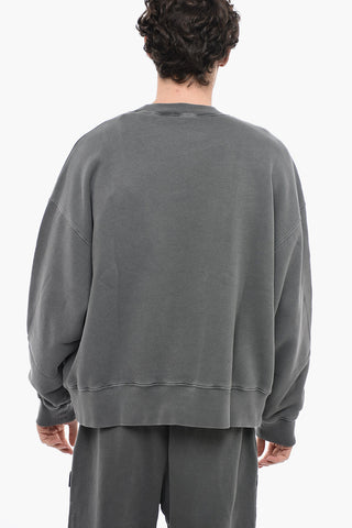 Baumwoll-Sweatshirt mit Rundhalsausschnitt und Lettering-Print