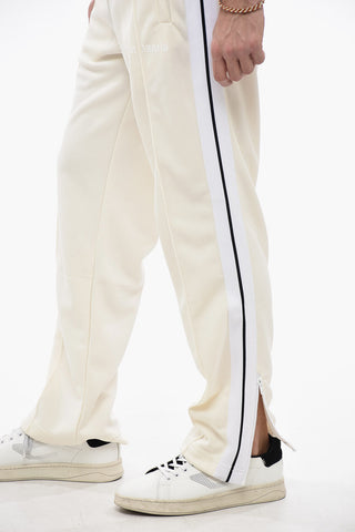 Track Pants with Contrasting side Bands and Ankle Zip