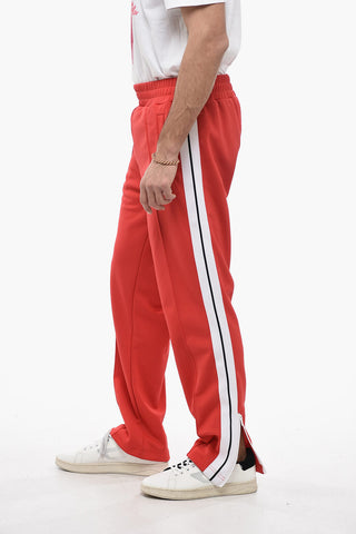 Track Pants with Contrasting side Bands and Ankle Zip