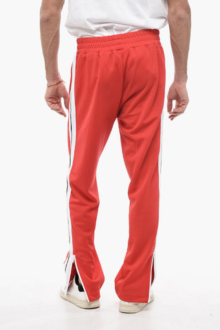 Track Pants with Contrasting side Bands and Ankle Zip