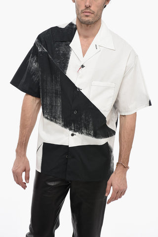 Two-tone Cotton Bowling Shirt with Breast-pocket