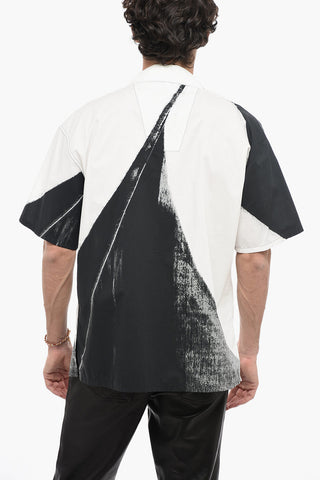 Two-tone Cotton Bowling Shirt with Breast-pocket