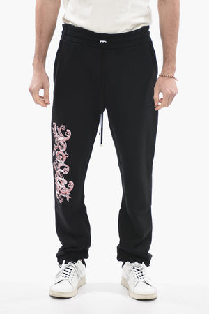 Joggers in Cotone con Stampa Paisley