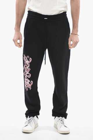 Cotton Joggers with Paisley Print