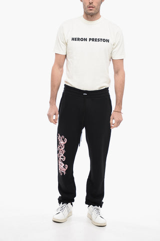 Cotton Joggers with Paisley Print