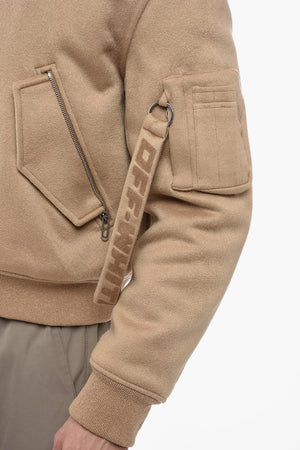 QUOTE CASHM BOMBER JACKET CAMEL CAMEL