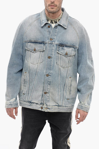 Giubbott SUNSET in Denim con Effetto Distressed