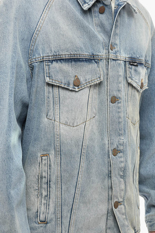 Giubbott SUNSET in Denim con Effetto Distressed
