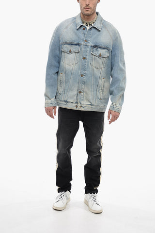 Giubbott SUNSET in Denim con Effetto Distressed